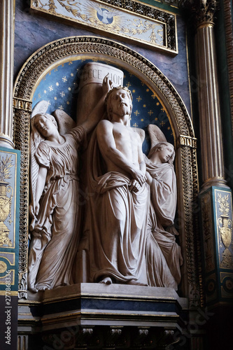 Fototapeta Ecce Homo by Antoine Etex in the Chapel of the Souls of Purgatory, Saint Eustach