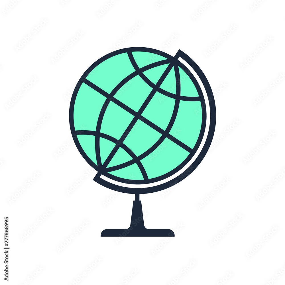 Globe graphic Icon. Globe sign isolated on white background. Vector illustration Globe graphic Icon. Globe sign isolated on white background. Vector illustration