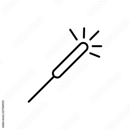 Simple sparkler line icon.