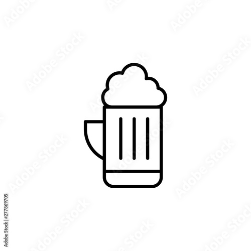 Simple beer line icon.