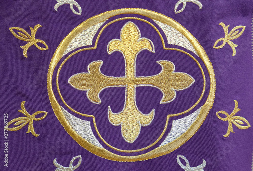 Cross, detail of church vestment made by the Sisters of Charity of Saint Vincent de Paul in Zagreb 