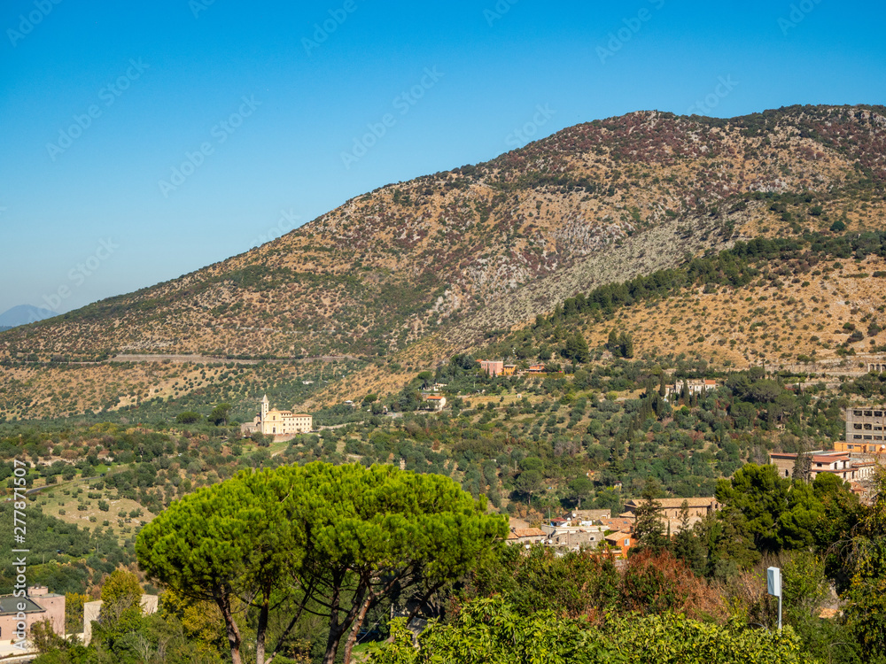 Obraz premium View of the Sanctuary of Maria SS. Of Quintiliolo near Tivoli, Italy