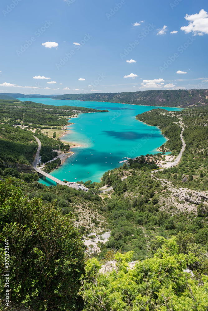 Gorges of Verdon Lake, South of france.