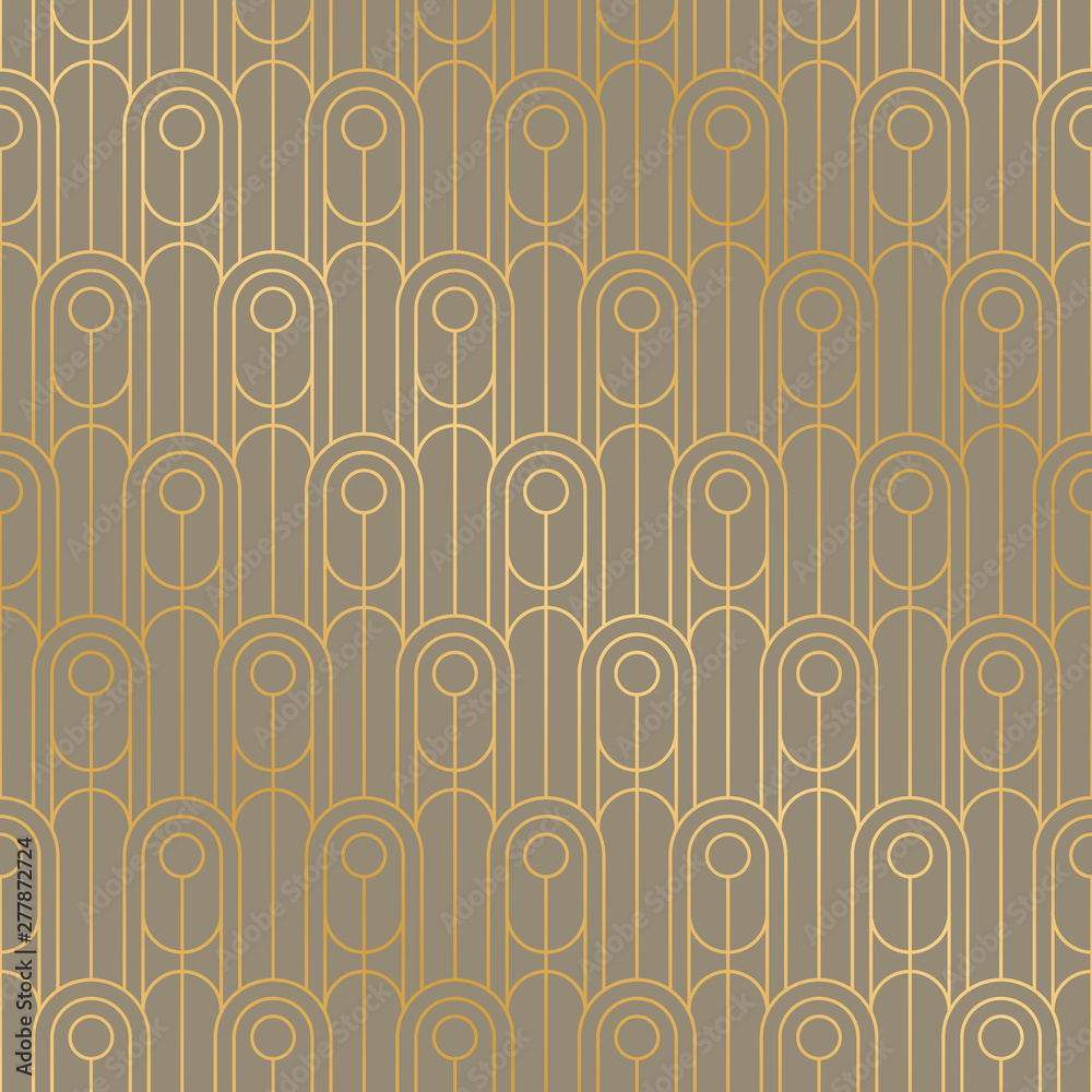 Retro art deco vibes geometric seamless pattern