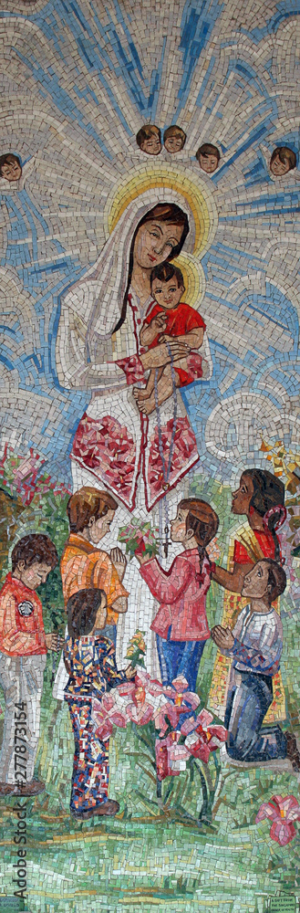 Icon of Madonna. Gift from Singapore to Basilica of the Annunciation in Nazareth, Israel Icon of Madonna. Gift from Singapore to Basilica of the Annunciation in Nazareth, Israel