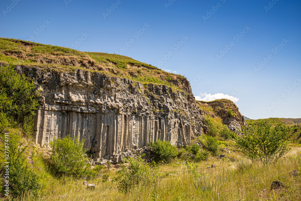 Vertical basalt wall