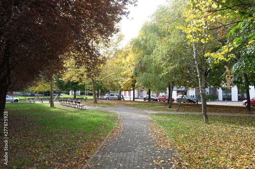 Park in Malesnica residential area, Zagreb, Croatia photo