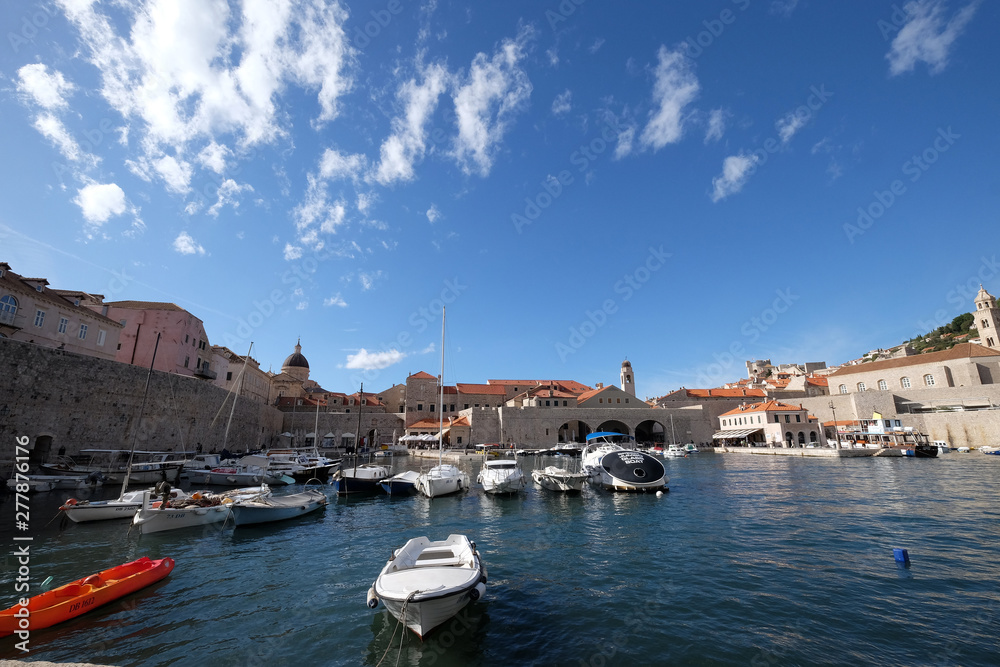 The port of the Old Town of Dubrovnik, Croatia