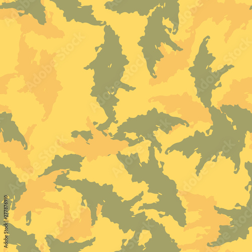 Desert camouflage of various shades of yellow, orange and green colors © Ko_Te