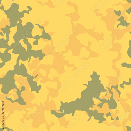 Desert camouflage of various shades of yellow, orange and green colors