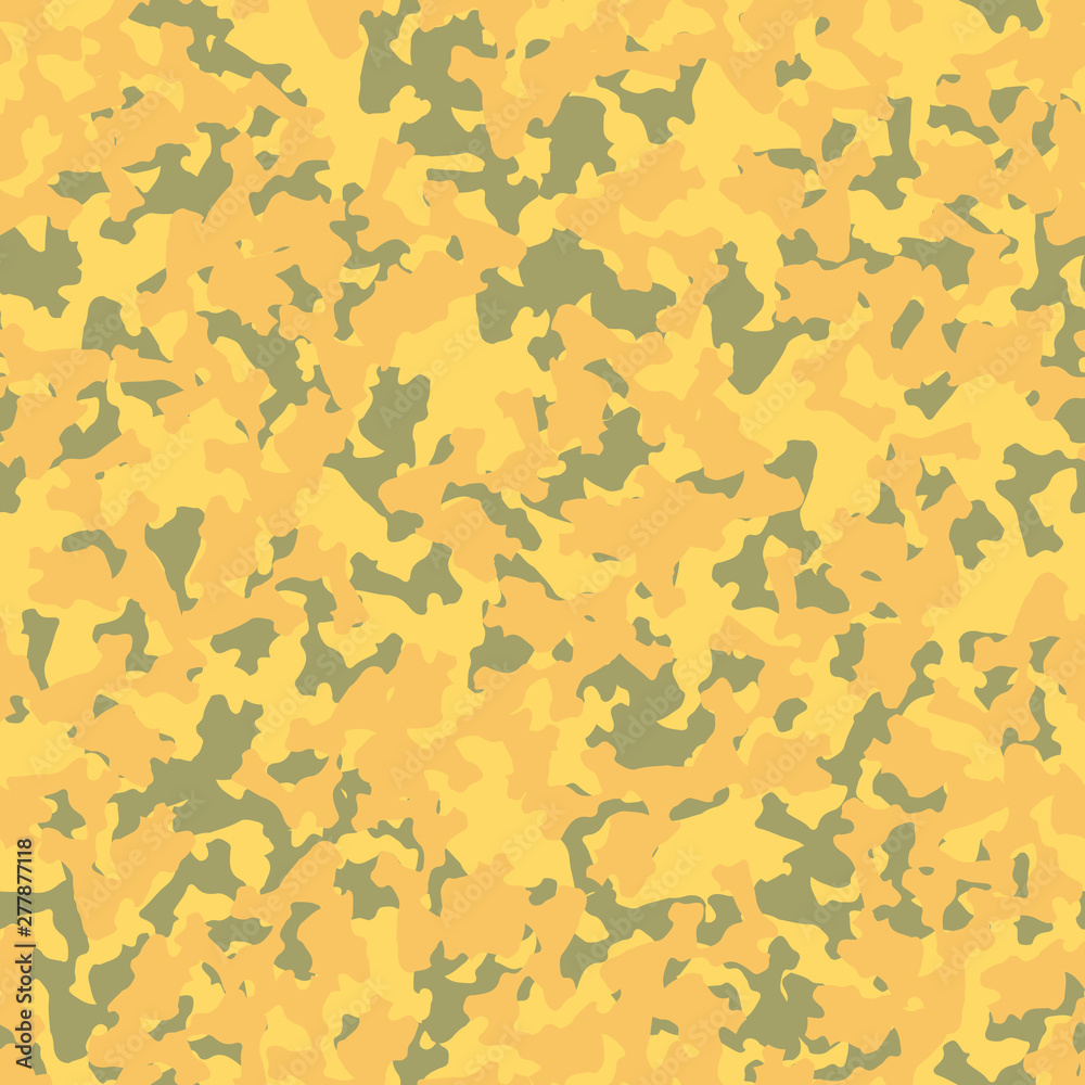 Desert camouflage of various shades of yellow, orange and green colors