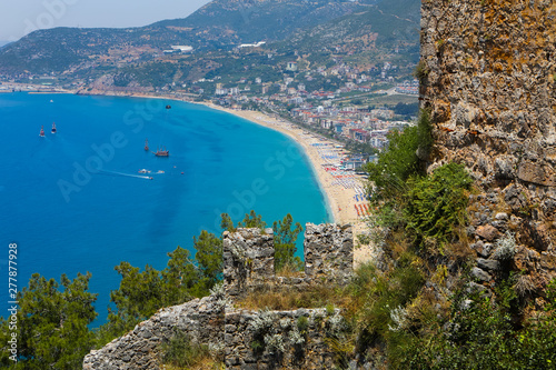 Fototapeta Naklejka Na Ścianę i Meble -   view of an island of alanya turkey
