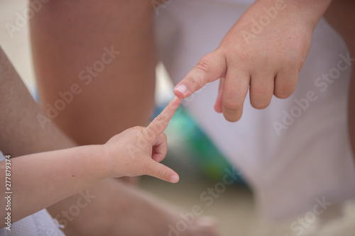 Baby Touching With Index Finger
