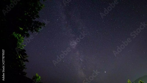 タイムラプス 星空 天の川
