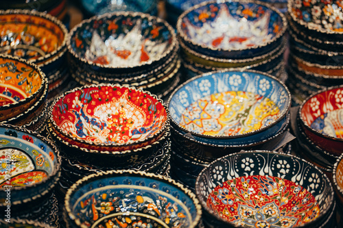 Fotografie Classical Turkish ceramics on the market