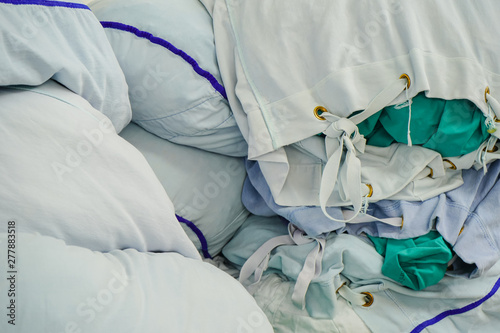 Used patient  cloth in the hospital.