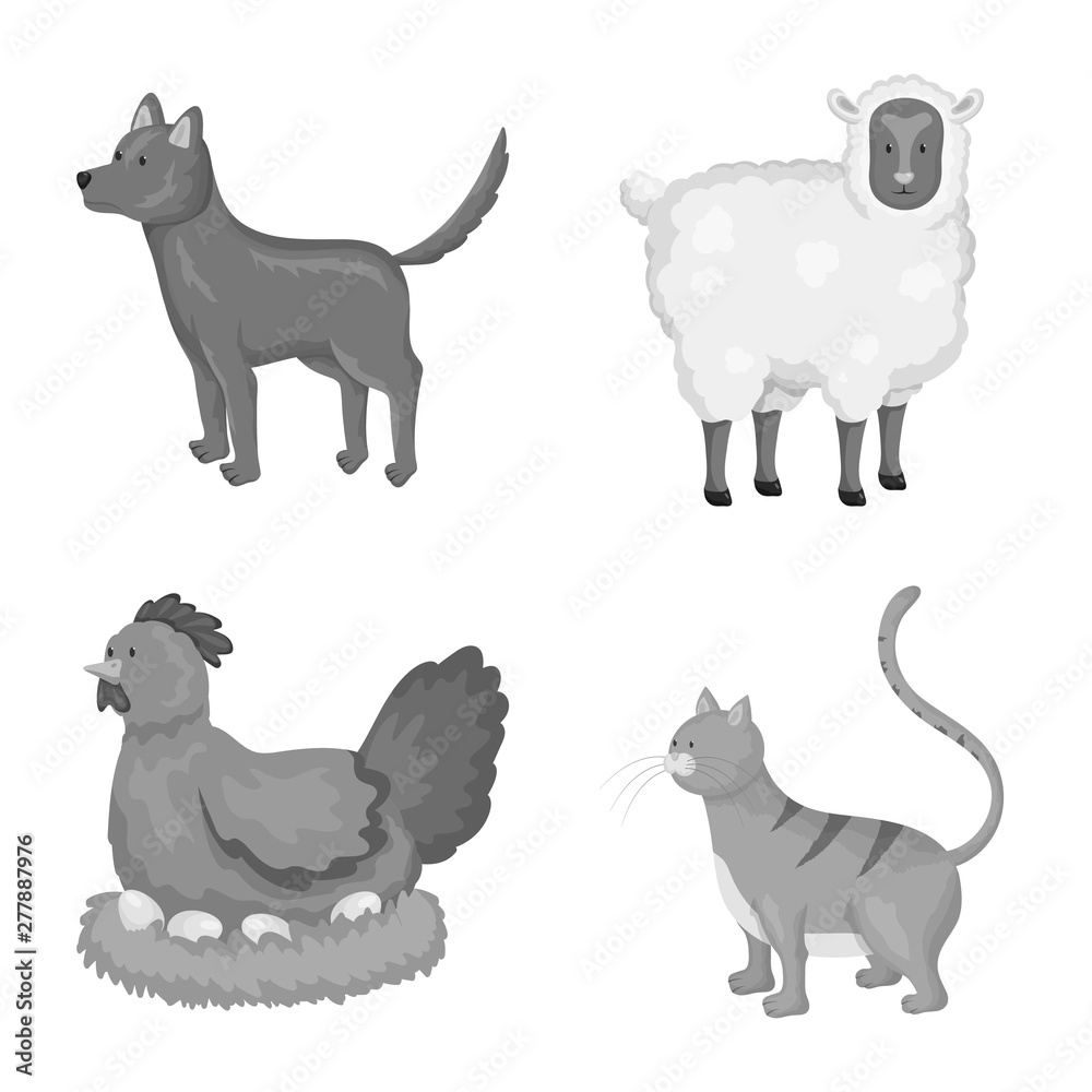 Isolated object of homestead and agriculture icon. Set of homestead and kitchen stock symbol for web. Isolated object of homestead and agriculture icon. Set of homestead and kitchen stock symbol for web.