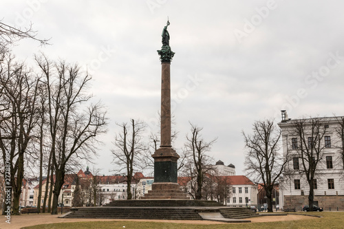 Schwerin, Germany. The Siegesaule (Victory Column) at the Alter Garden (Old Park)