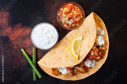 Traditional Mexican fajitas...