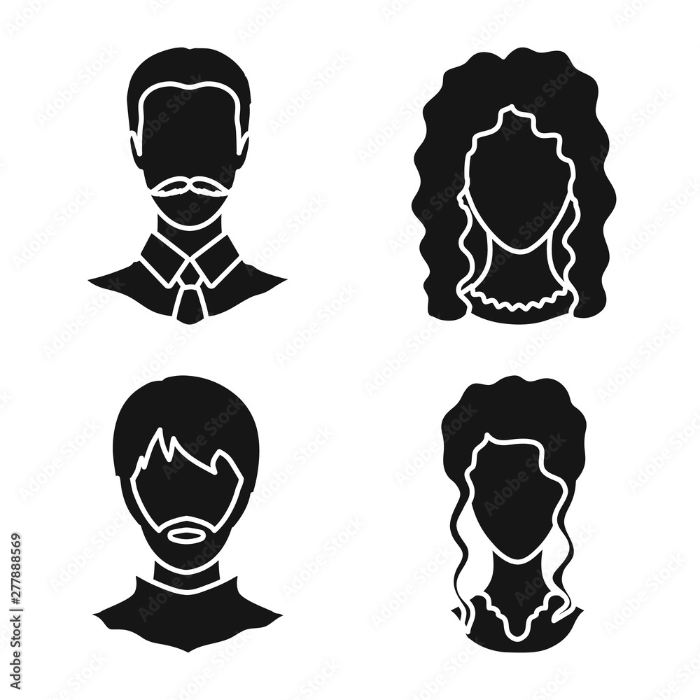 Vector design of character and profile icon. Collection of character and dummy stock symbol for web. Vector design of character and profile icon. Collection of character and dummy stock symbol for web.
