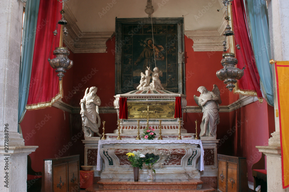 Chapel of St. Vincenca in the church of All Saints in Blato, Croatia
