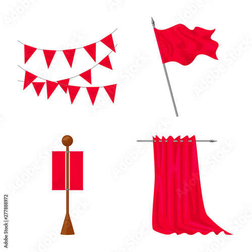 Vector design of promotional and textile sign. Set of promotional and white vector icon for stock.
