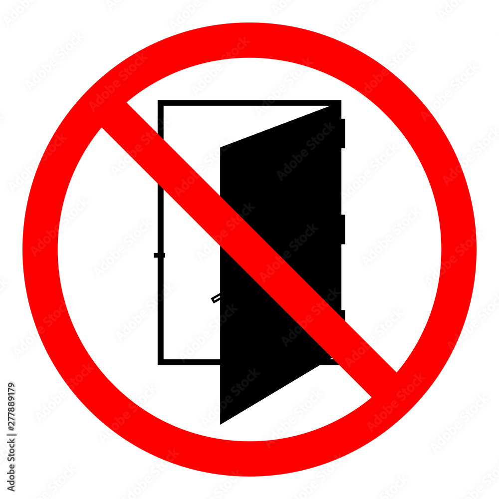 Do Not Open Door Symbol Sign, Vector Illustration, Isolate On White
