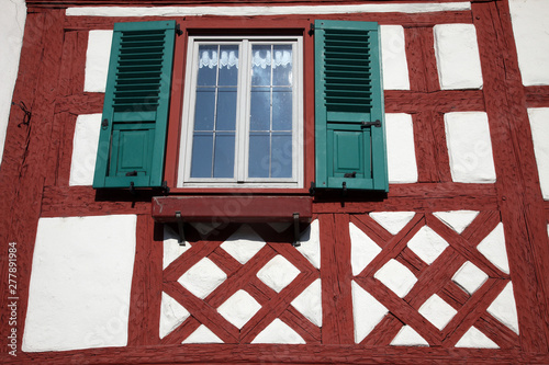 Traditional Half-Timbered Houses in Munsterschwarzach, Germany photo