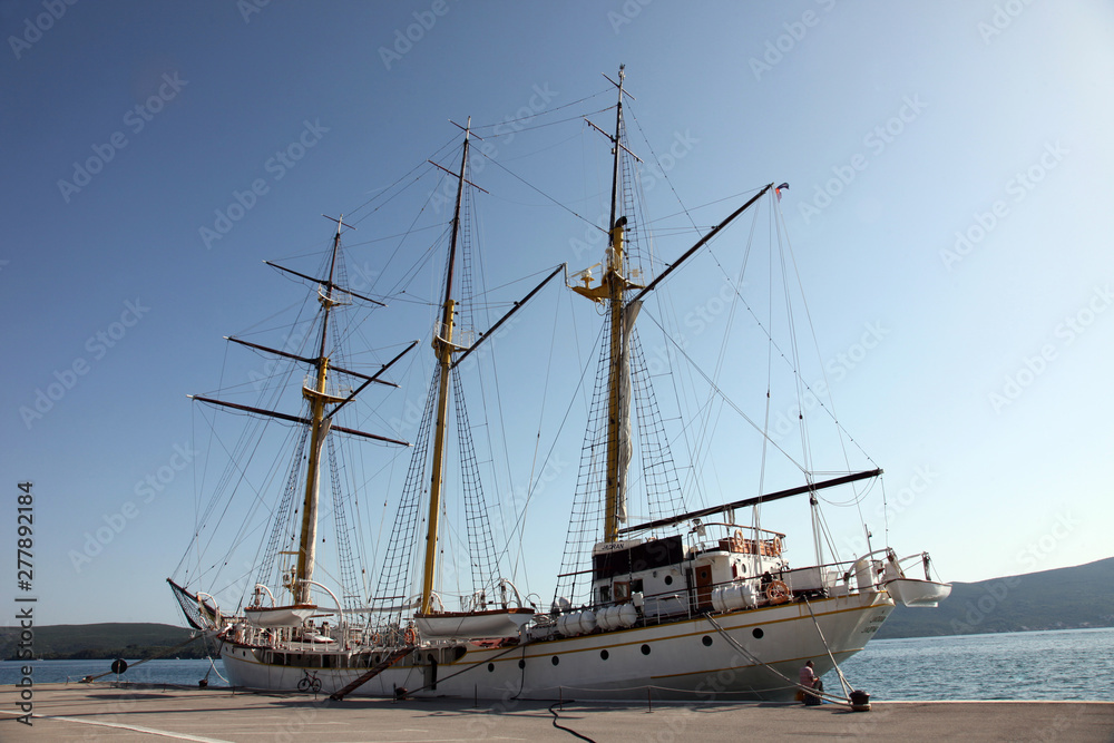 Sailing vessel at the dock Sailing vessel at the dock
