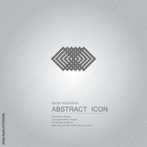 Square symbol icon. Isolated on grey gradient background.