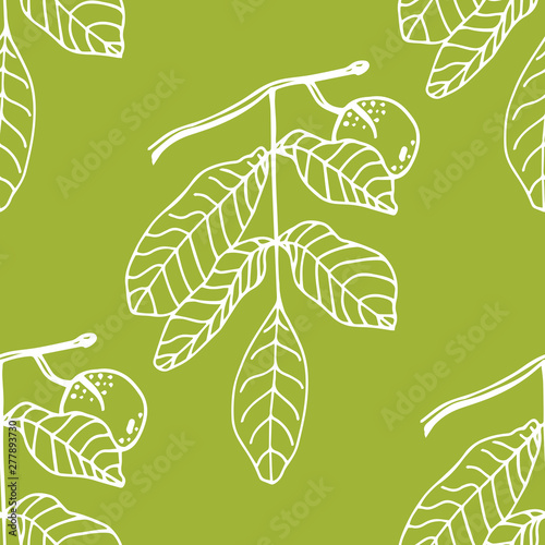 abstract seamless floral pattern Walnut