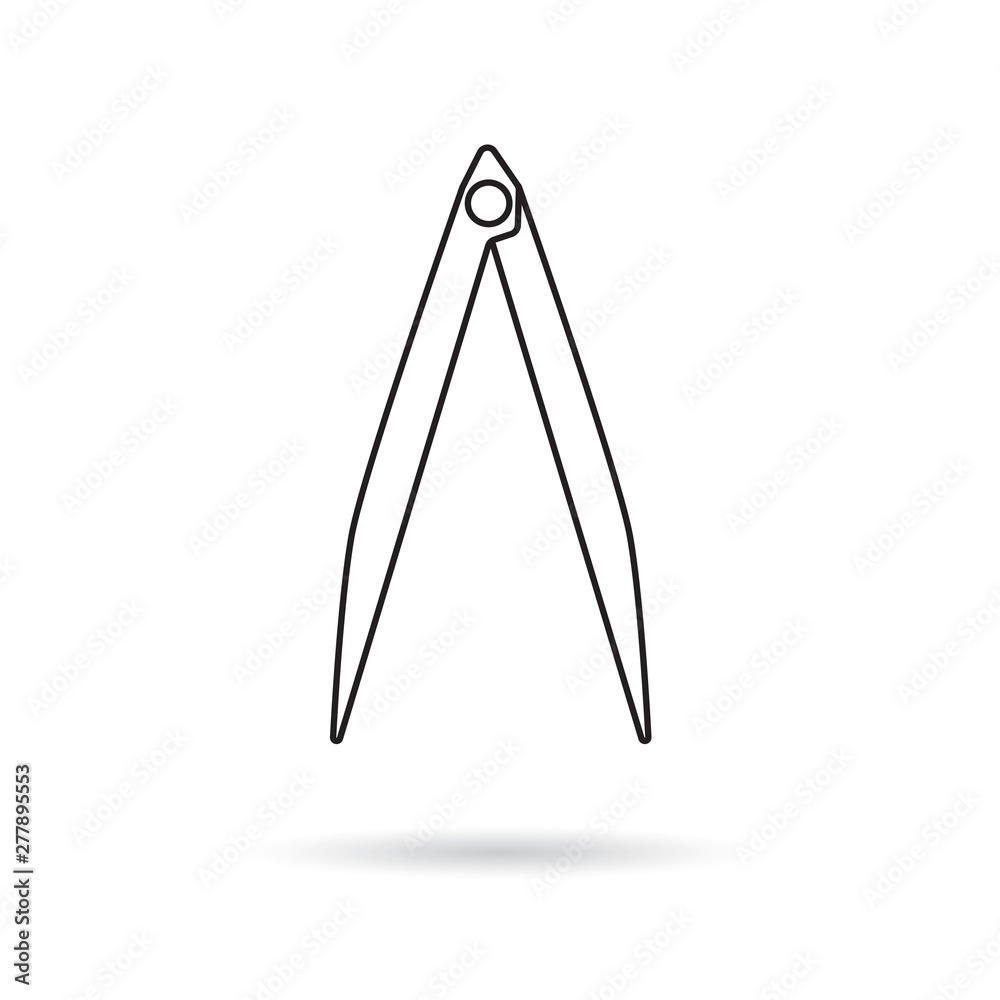 drawing compass icon- vector illustration