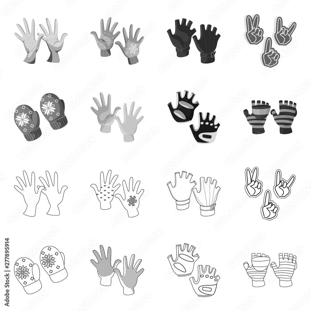 Isolated object of silhouette and safety icon. Collection of silhouette and comfort stock symbol for web.