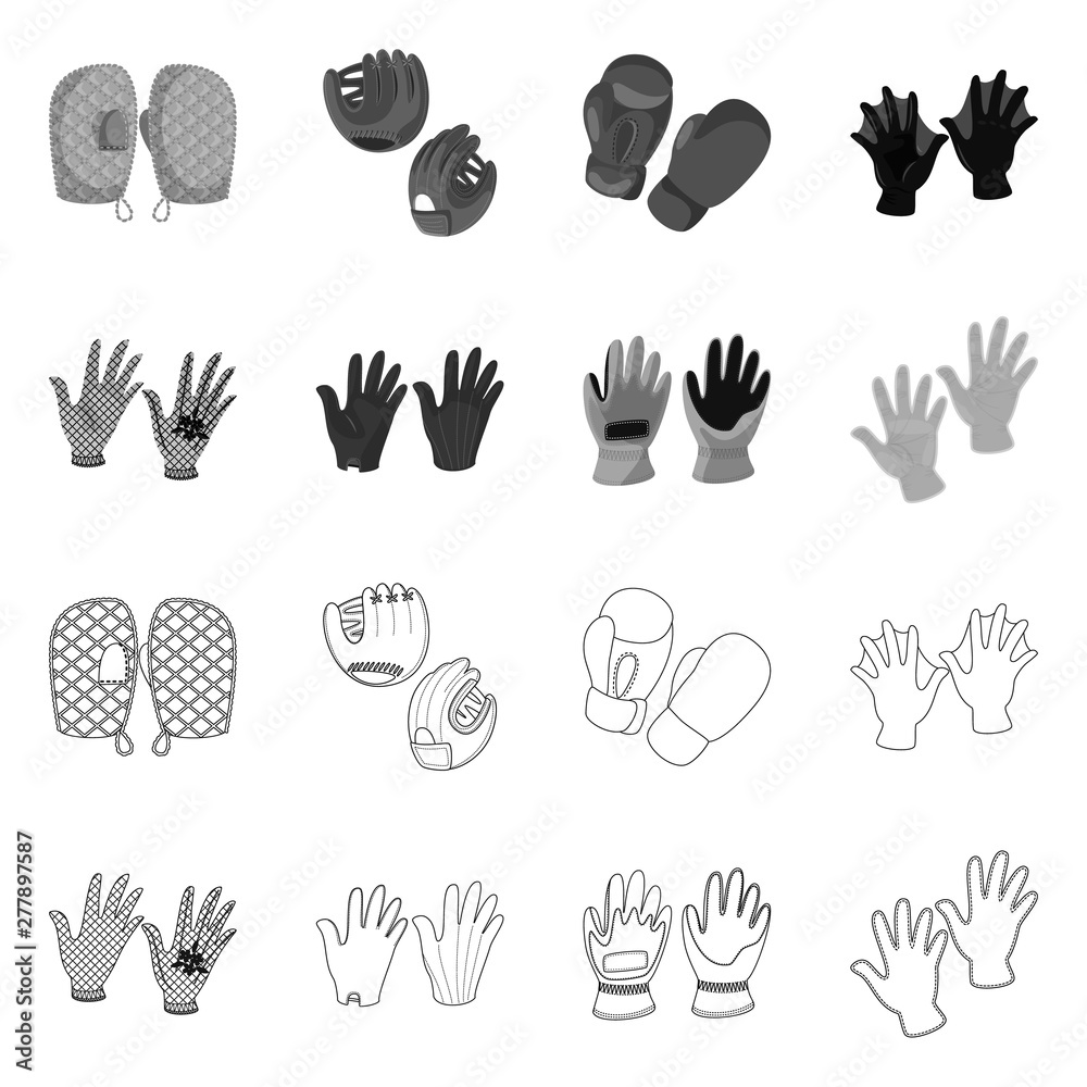 Fototapeta premium Vector illustration of silhouette and safety symbol. Collection of silhouette and comfort stock vector illustration.