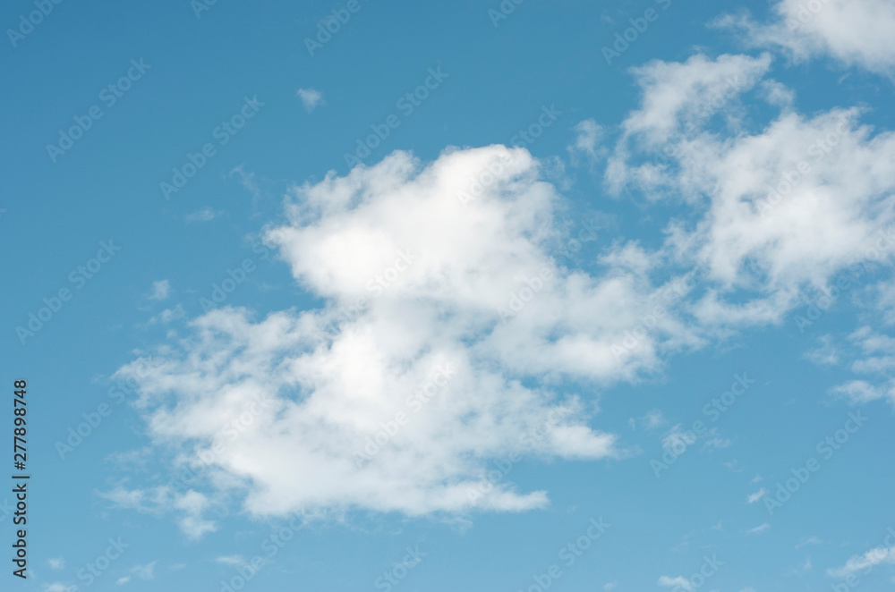 Blue sky and white clouds with blurred background patterns Blue sky and white clouds with blurred background patterns