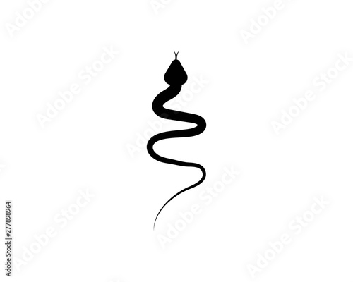 Snake logo vector template photo