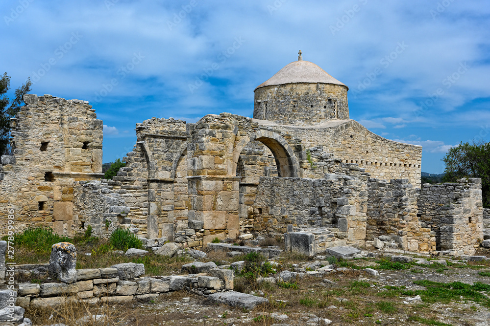 The abandoned Monastery of Timios Sravros (Holy Cross) in Anogyra, Cyprus