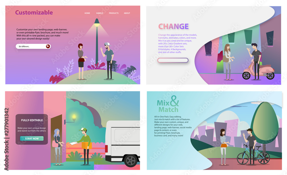 Fototapeta premium Modern vector illustration concepts for website and mobile web development.