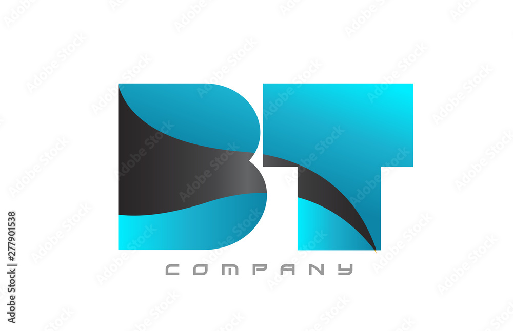 BT B T blue black combination alphabet letter logo icon design BT B T blue black combination alphabet letter logo icon design