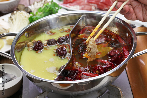 chongqing yin yang hot pot, chinese cuisine