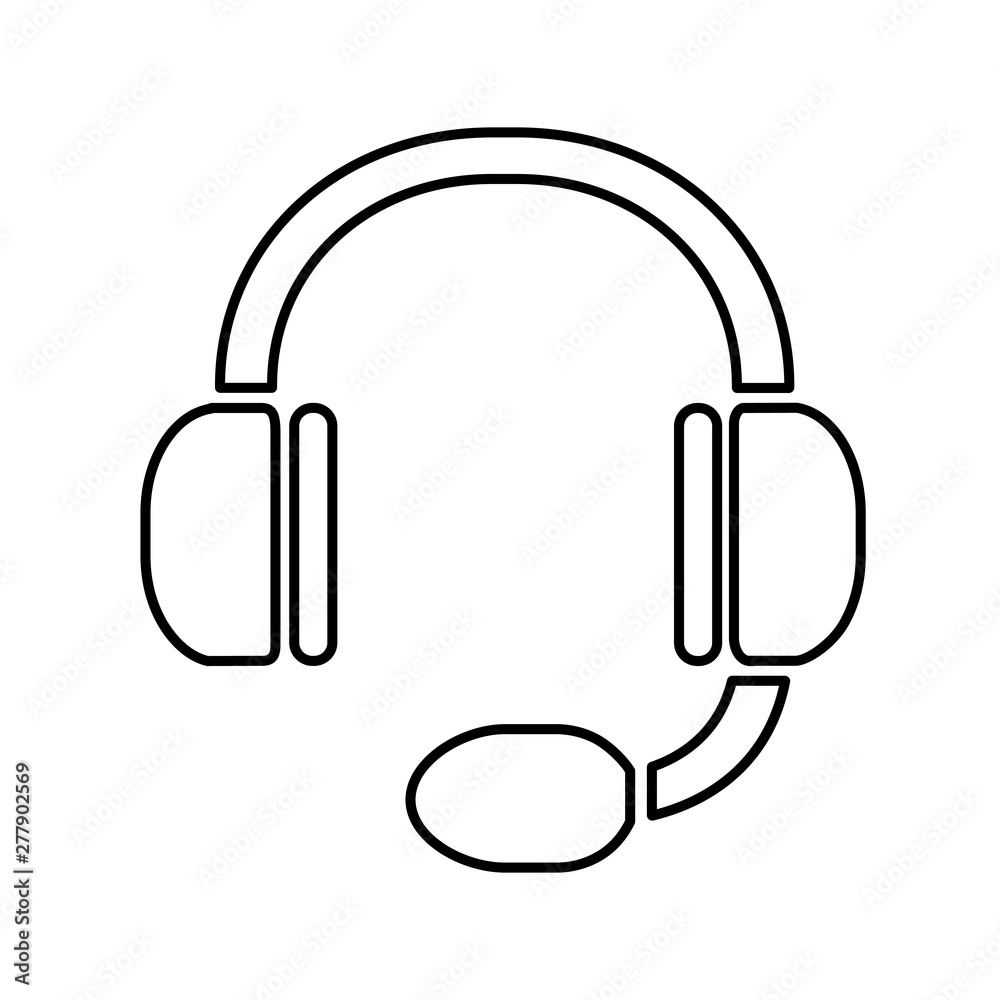 Headphones vector icon. Headphones illustration logo. Call symbol. Headphones vector icon. Headphones illustration logo. Call symbol.