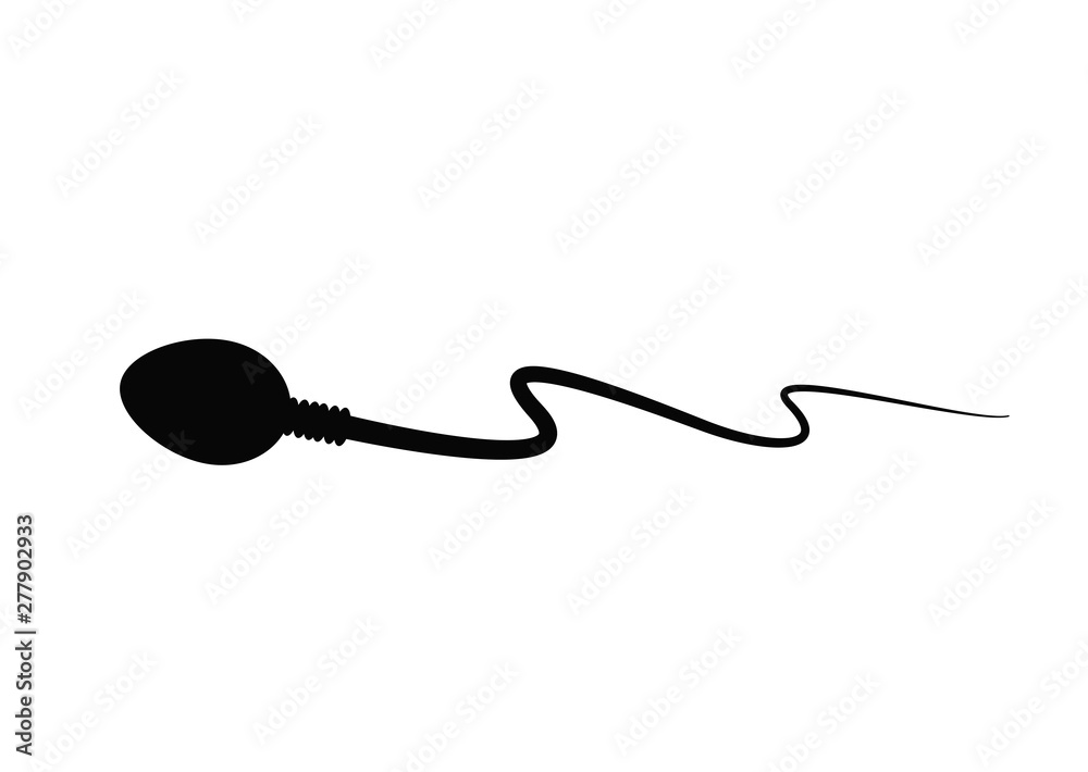 Abstract sperm icon, sperm icon and sperm vector that runs towards the egg. On a white background, competition concept Abstract sperm icon, sperm icon and sperm vector that runs towards the egg. On a white background, competition concept