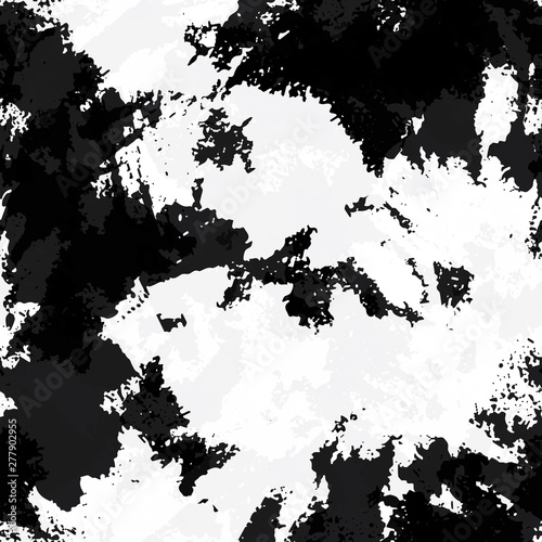 Seamless abstract vector background. Grunge texture is black and white. Pattern for printing on fabric.