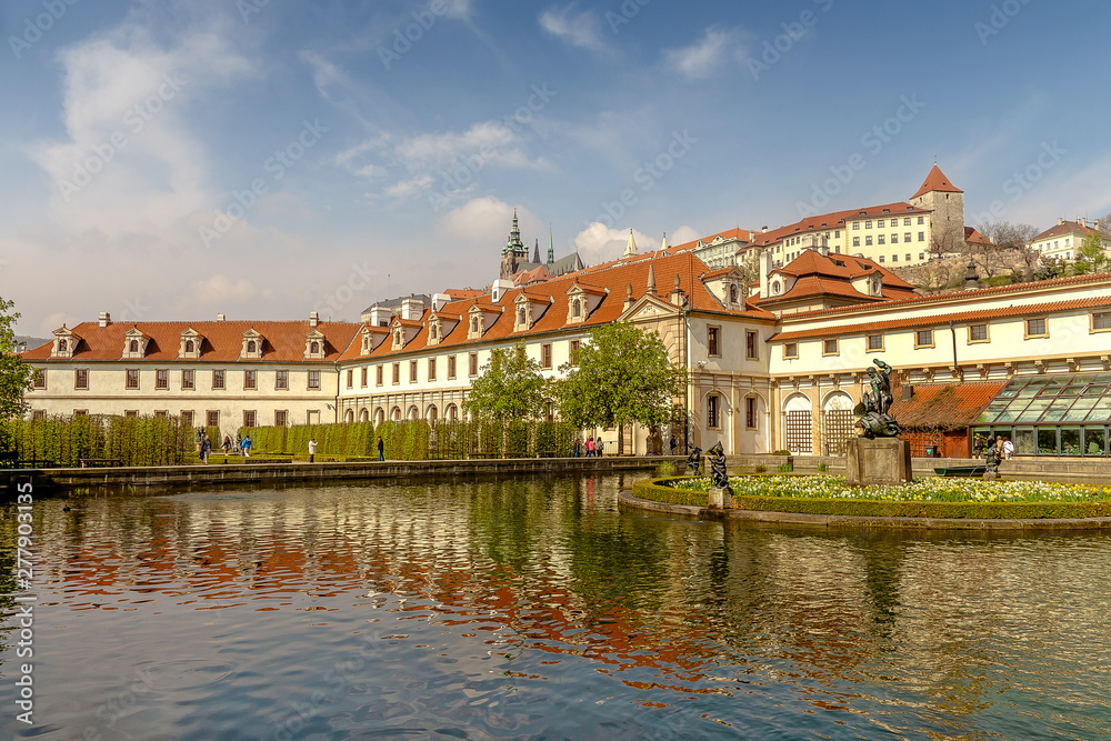 Waldstein Palace and garden in Prague. Czech Republic.