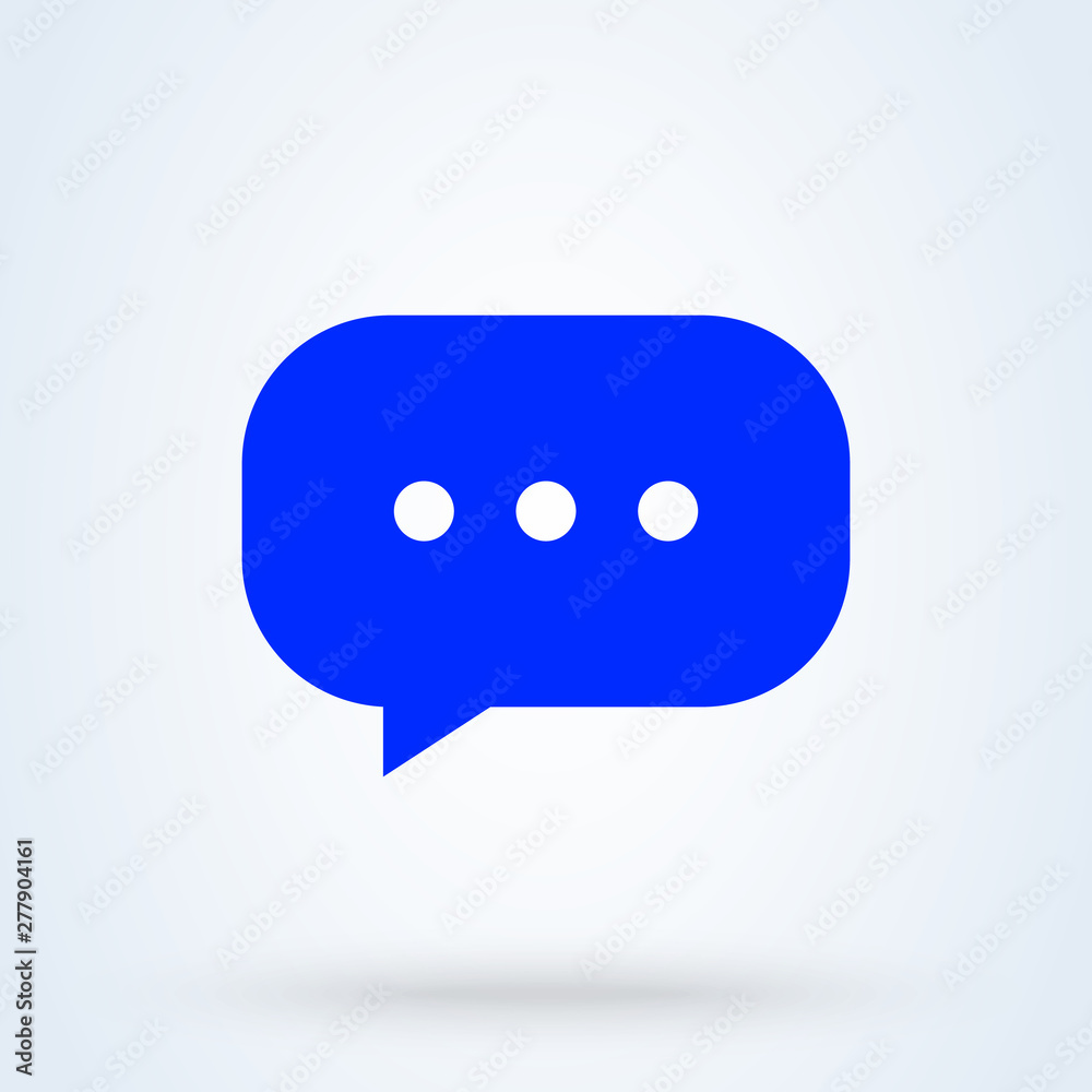 Speech bubble Simple modern icon design illustration. Speech bubble Simple modern icon design illustration.