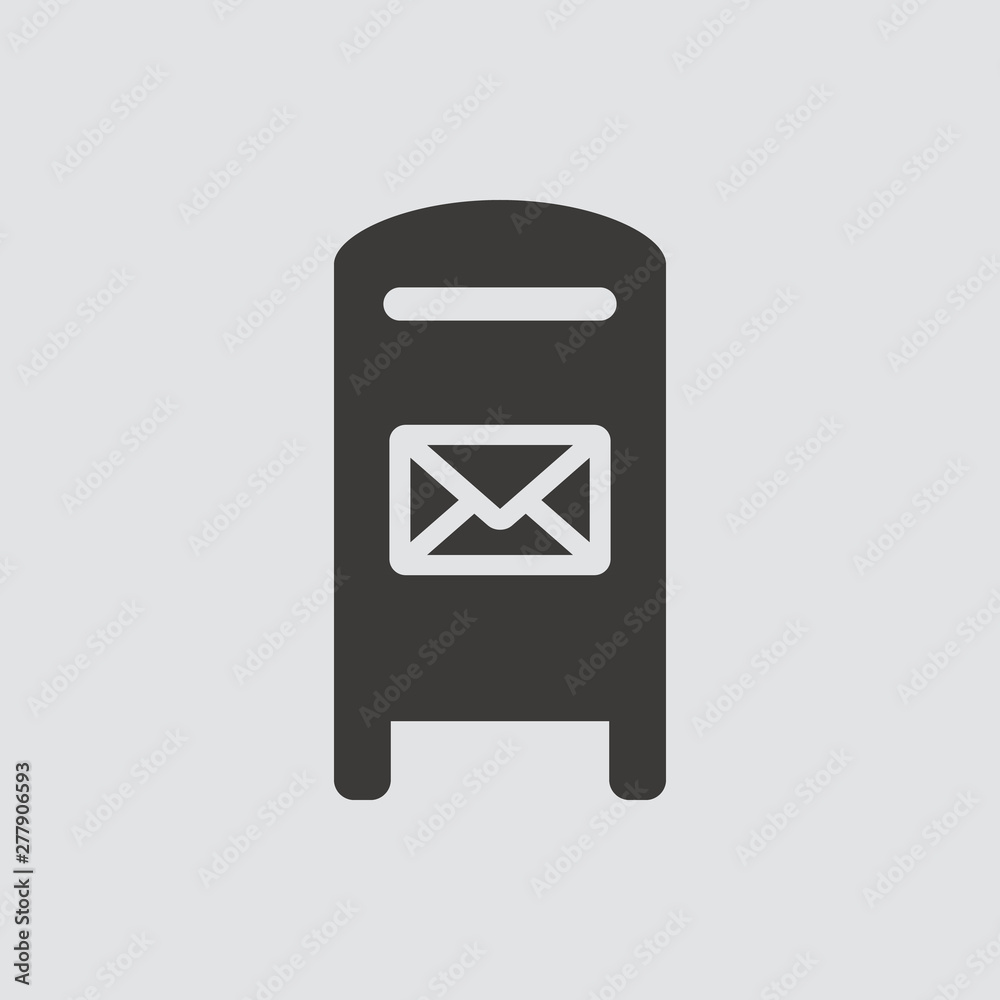Mail Box icon isolated of flat style. Vector illustration. Mail Box icon isolated of flat style. Vector illustration.
