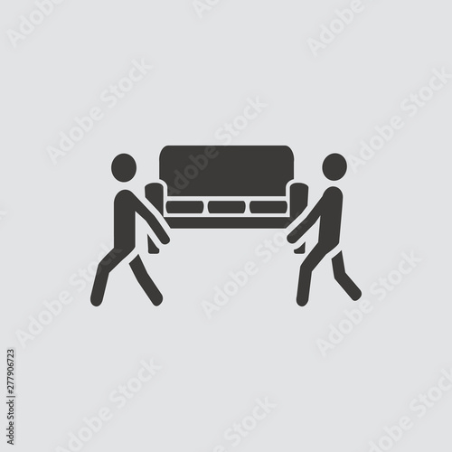 Moving icon isolated of flat style. Vector illustration.