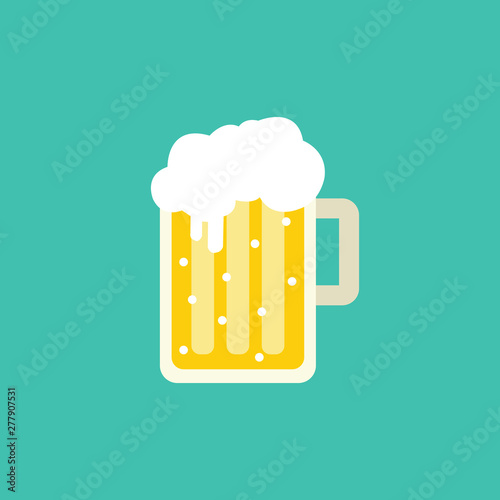 Beer glass icon. Drink beverage and alcohol theme