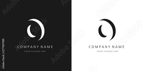 O logo, modern design letter character	