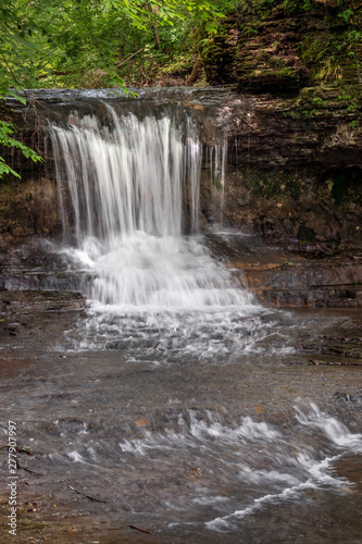 Glen Helen Cascades - The Cascades waterfall, on Birch Creek, splashes into a rocky ravine along the Innman Trail at Glen Helen Nature Preserve in Yellow Springs, Ohio.